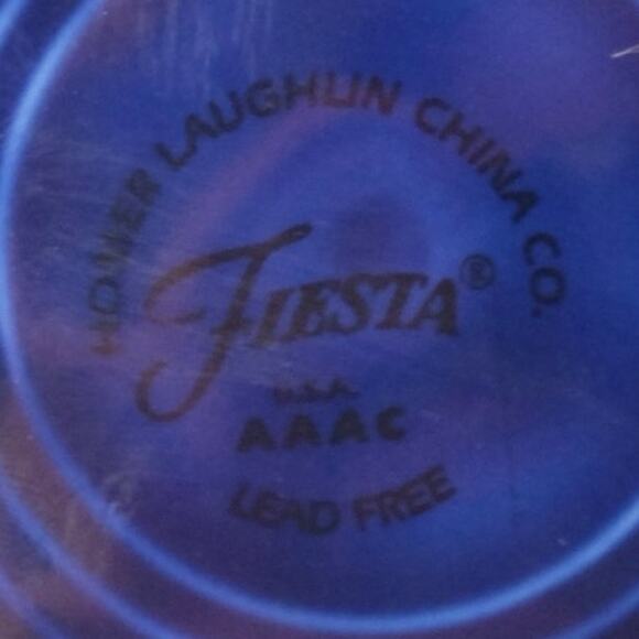 Fiesta Cobalt Blue Saucer Post-1986 USA Homer Laughlin AAAC Lead Free - Picture 3 of 4
